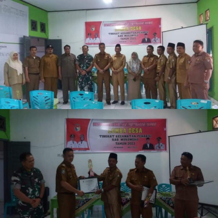 Desa Sumber Mulya sebagai pemenang lomba Desa tingkat kecamatan Penarik