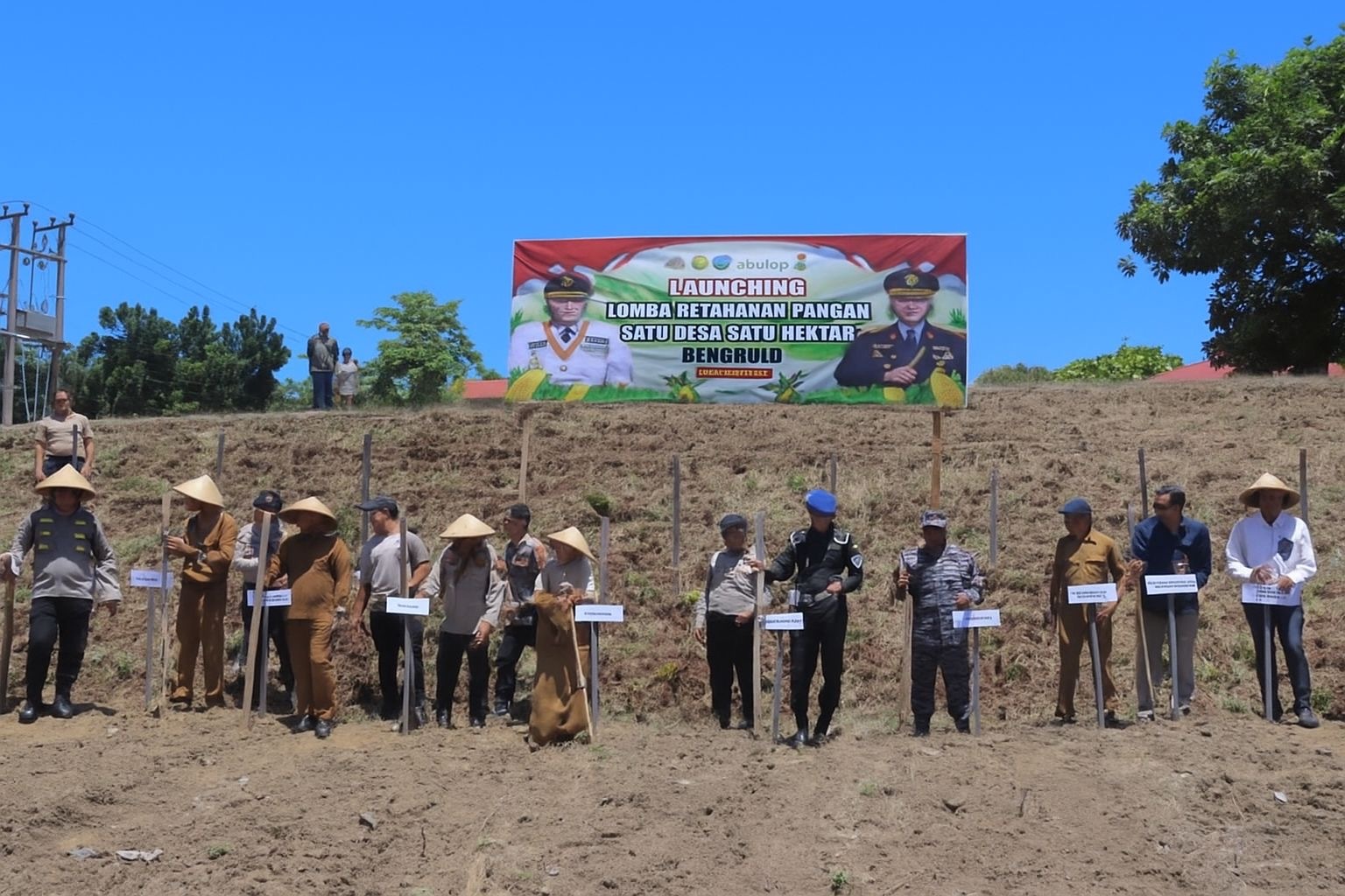 Polres Mukomuko Bersama Pemkab Launching Lomba Ketahanan Pangan Satu Desa Satu Hektar