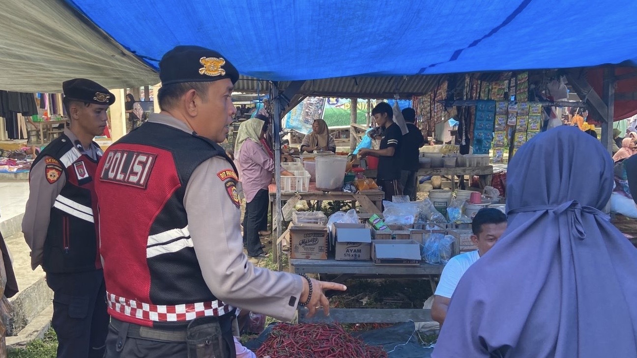 Hari Minggu, Polres Mukomuko Intensif Patroli Pasar