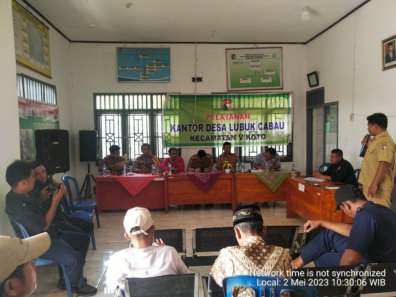 Bhabinkamtibmas Polsek V Koto Hadir dalam Kegiatan Musyawarah Pelaksana Pembangunan Fisik Tahun 2023