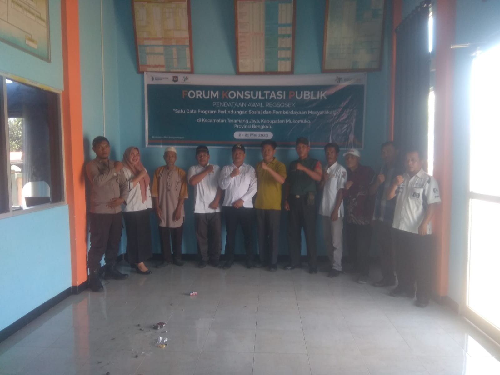 Bhabinkamtibmas Monitoring kegiatan FKP di Desa Mandi Angin Jaya