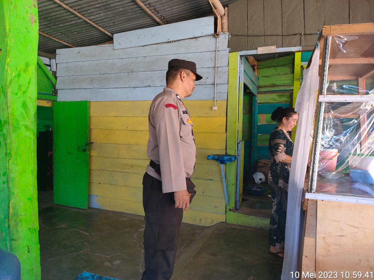 Kanit Patroli Polsek Teramang Jaya laksanakan Patroli idealogis di seputaran wilkum polsek teramang