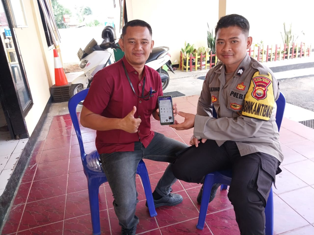 Permudah Layanan, Bhabinkamtibmas Air Manjunto Sosialisasikan Aplikasi Polri Super APP