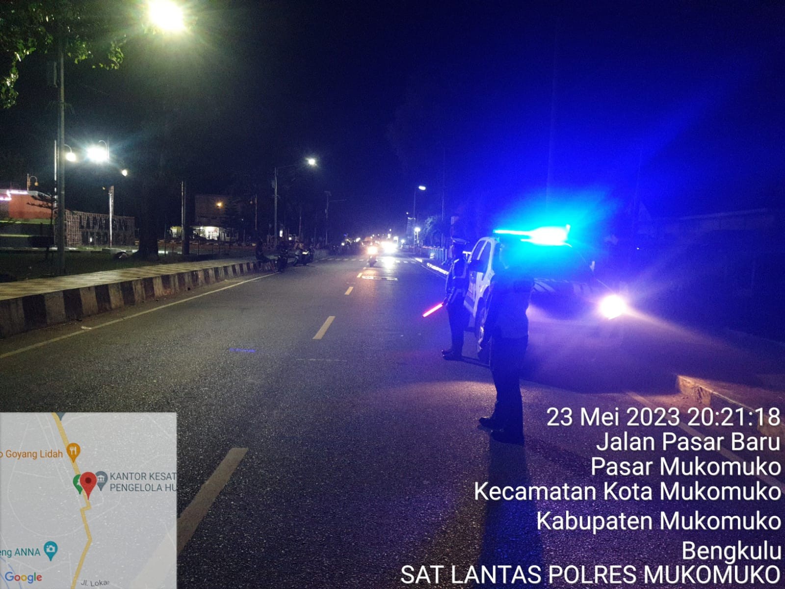 PATROLI BLUE LIGHT SAT LANTAS POLRES MUKOMUKO, MEMBIRUKAN SEPUTARAN KOTA MUKOMUKO