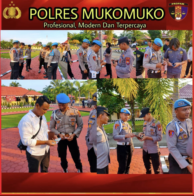 Propam Polres Mukomuko laksanakan Gaktiplin