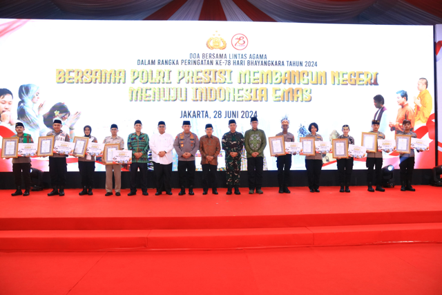 Gelar Doa Bersama Lintas Agama Sambut HUT ke-78 Bhayangkara,
